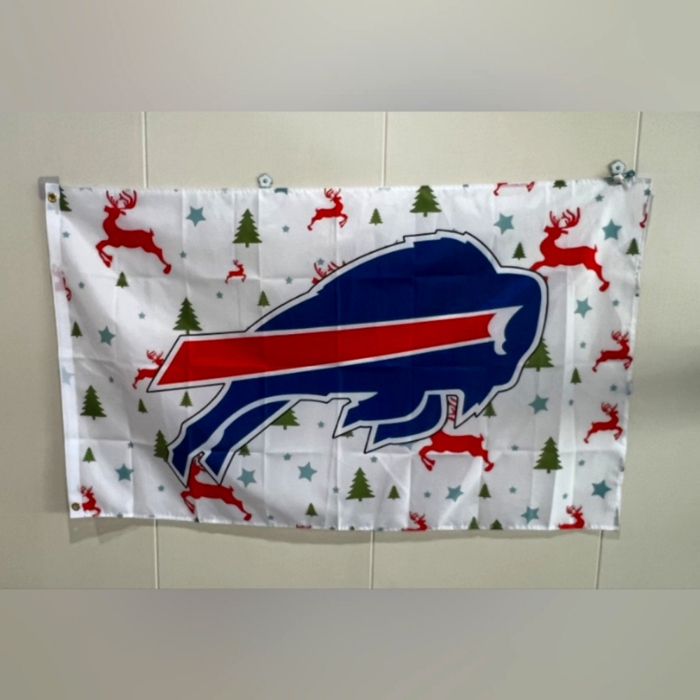 Buffalo Bills Christmas Flag Banner 3 x 5 New Limited FREE SHIPPING